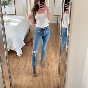 Free people button fly denim